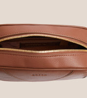 Silvie Vegan Bio-Based Bamboo Dual-Look Bamboo Crossbody Bag in Brown