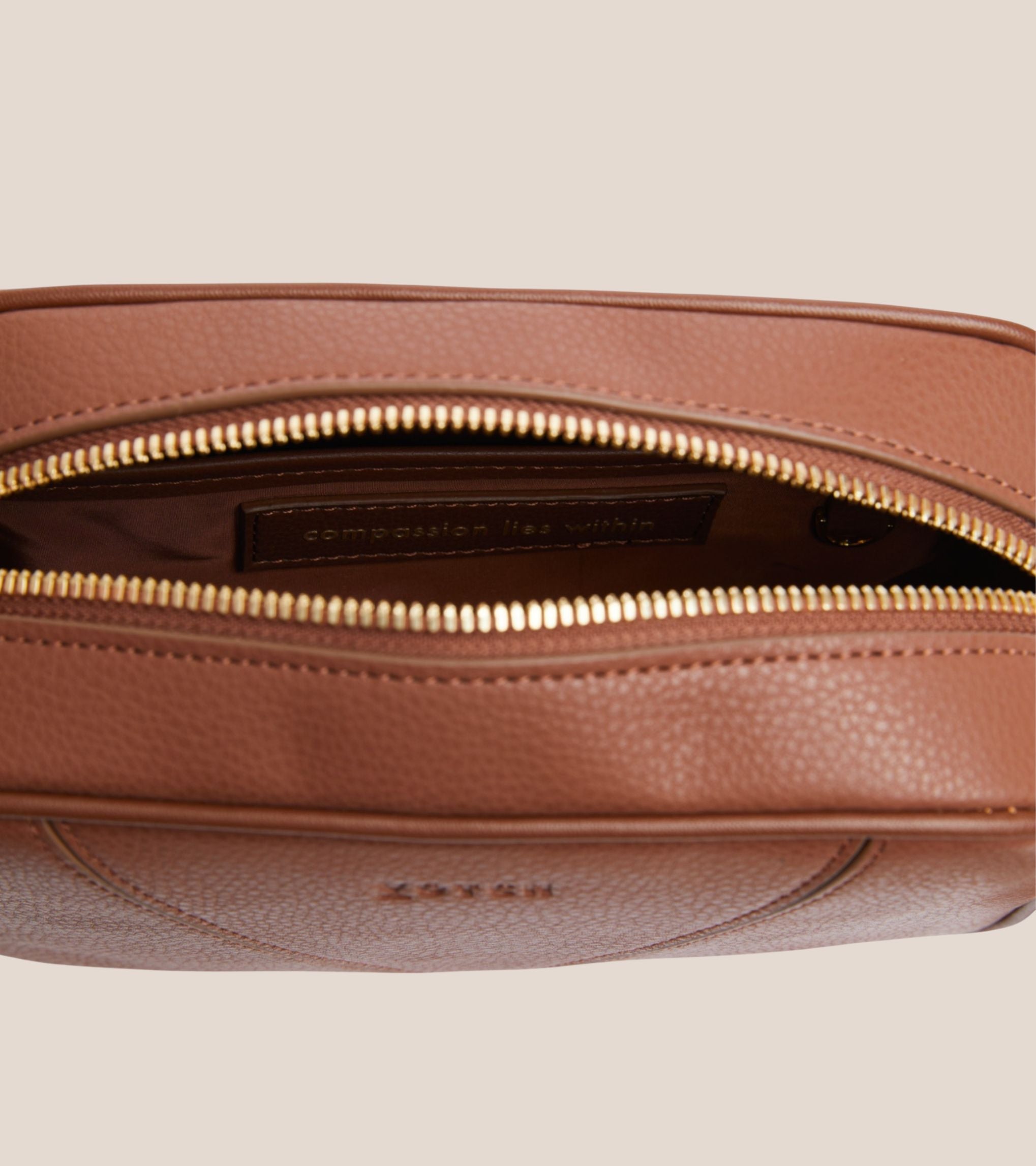 Silvie Vegan Bio-Based Bamboo Dual-Look Bamboo Crossbody Bag in Brown