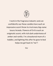 FLOWERS of EVIL VOTIVE CANDLE