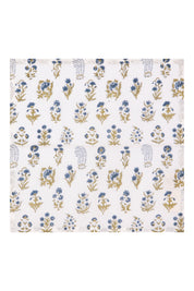 Napkins With Mini Flower  X 4 Napkin Set Cotton  Blue One Size