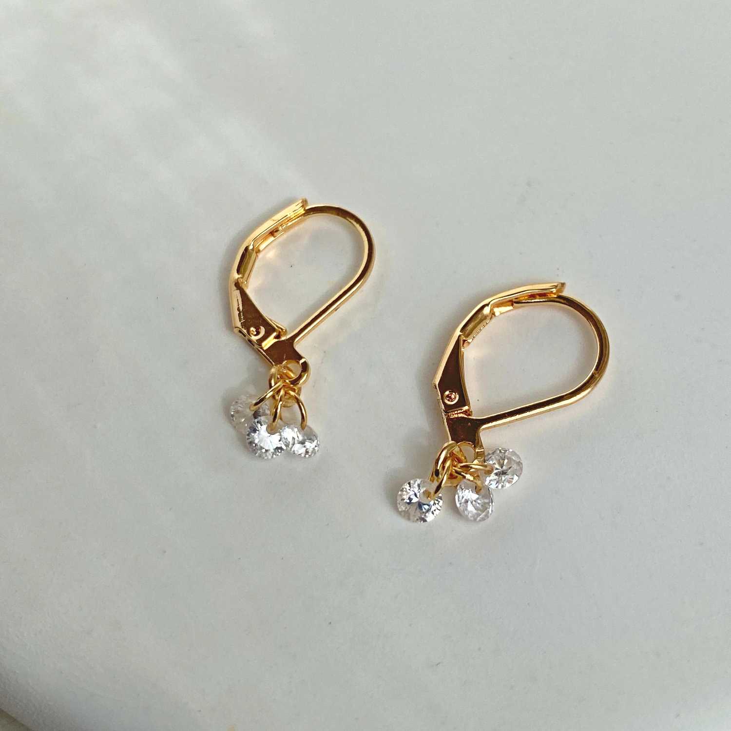 Rising Star Pave Diamond Hook Earrings with Large drop