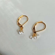 Rising Star Pave Diamond Hook Earrings with Large drop