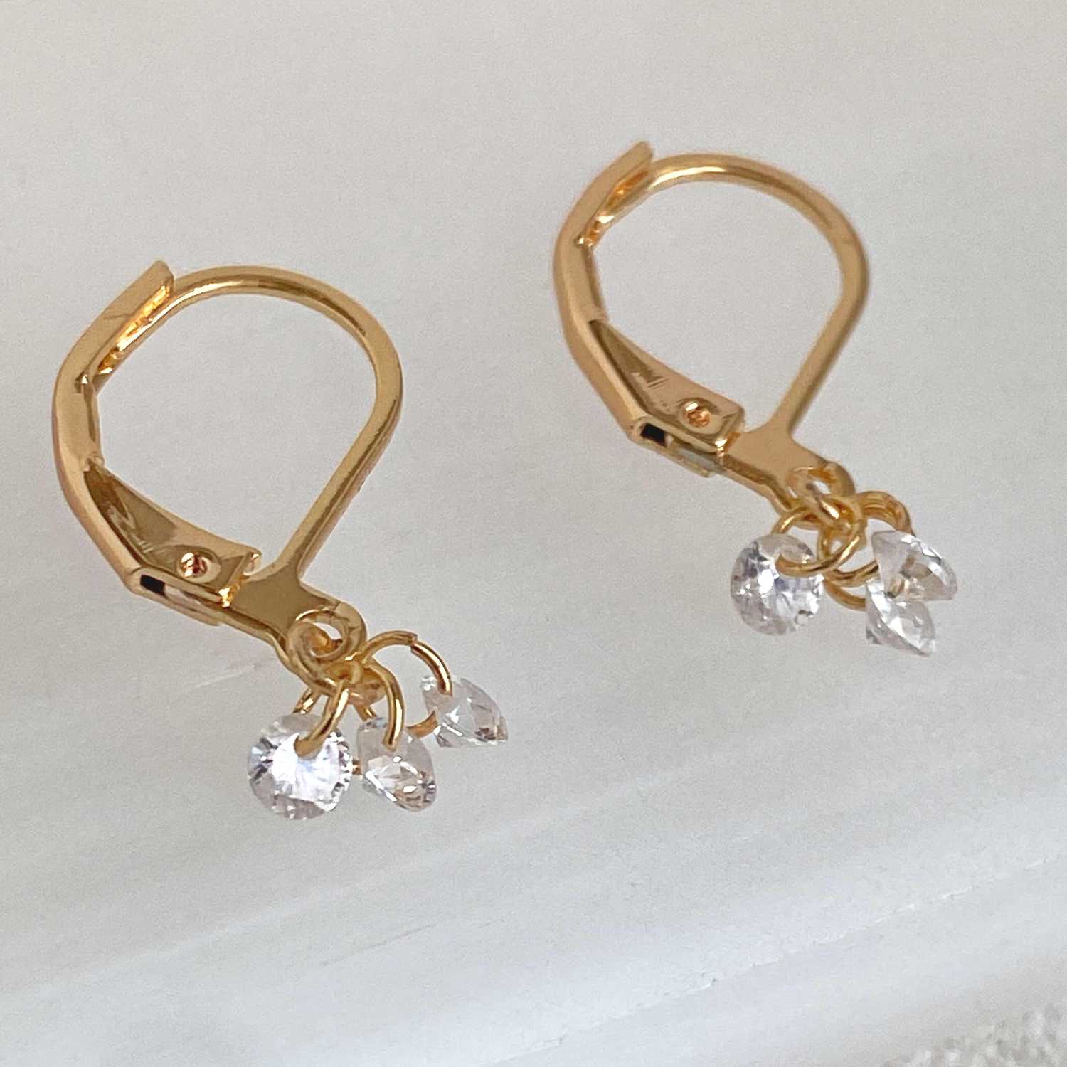 Rising Star Pave Diamond Hook Earrings with Large drop