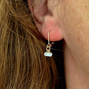 Rising Star Pave Diamond Hook Earrings with Large drop