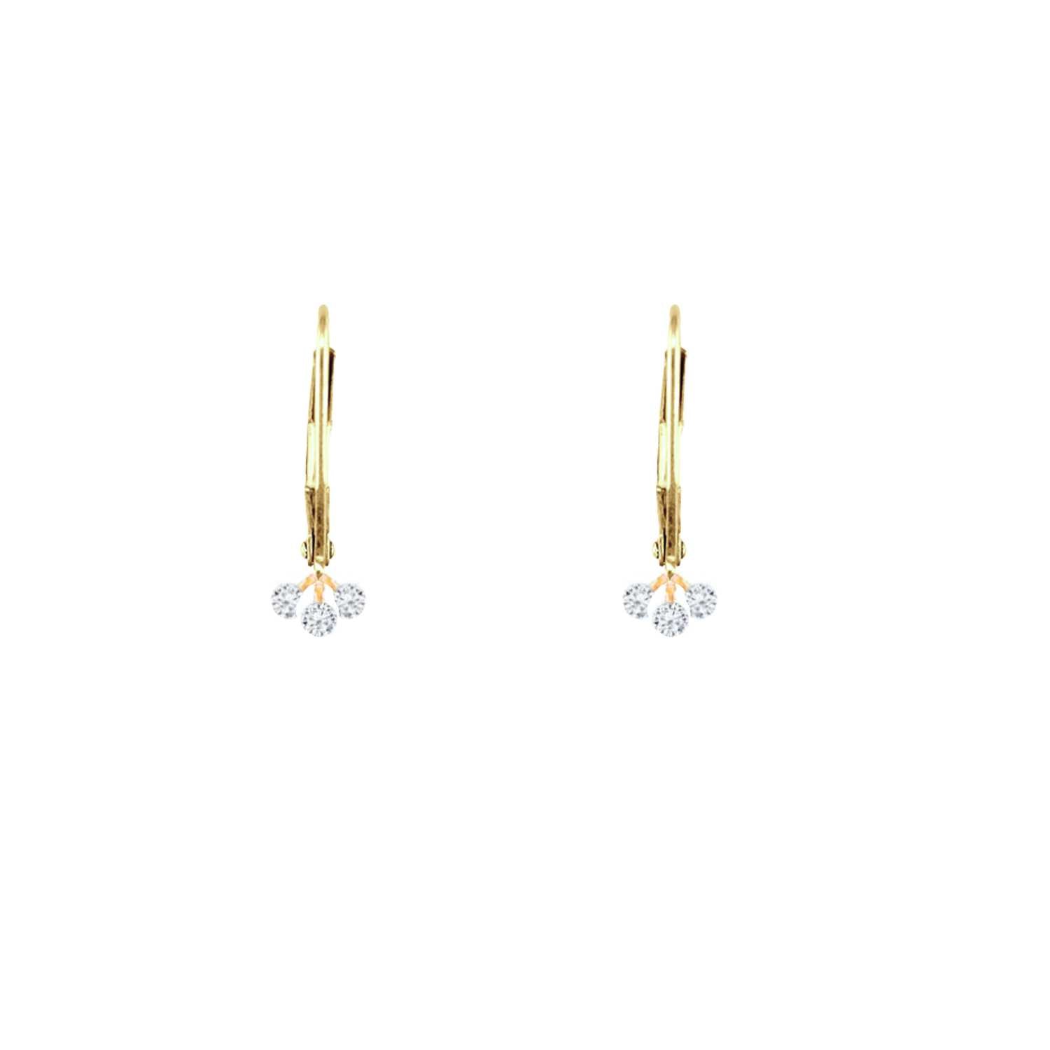 Rising Star Pave Diamond Hook Earrings with Large drop