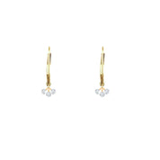 Rising Star Pave Diamond Hook Earrings with Large drop