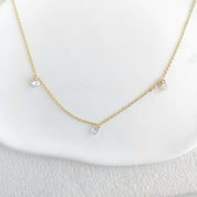 Rising Star 3 Diamond Dangle Necklace