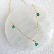 Rising Star Emerald Solitaire Necklace