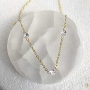 Rising Star 3 Diamond Station Necklace