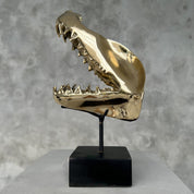Polished Bronze Mako Shark Jaw