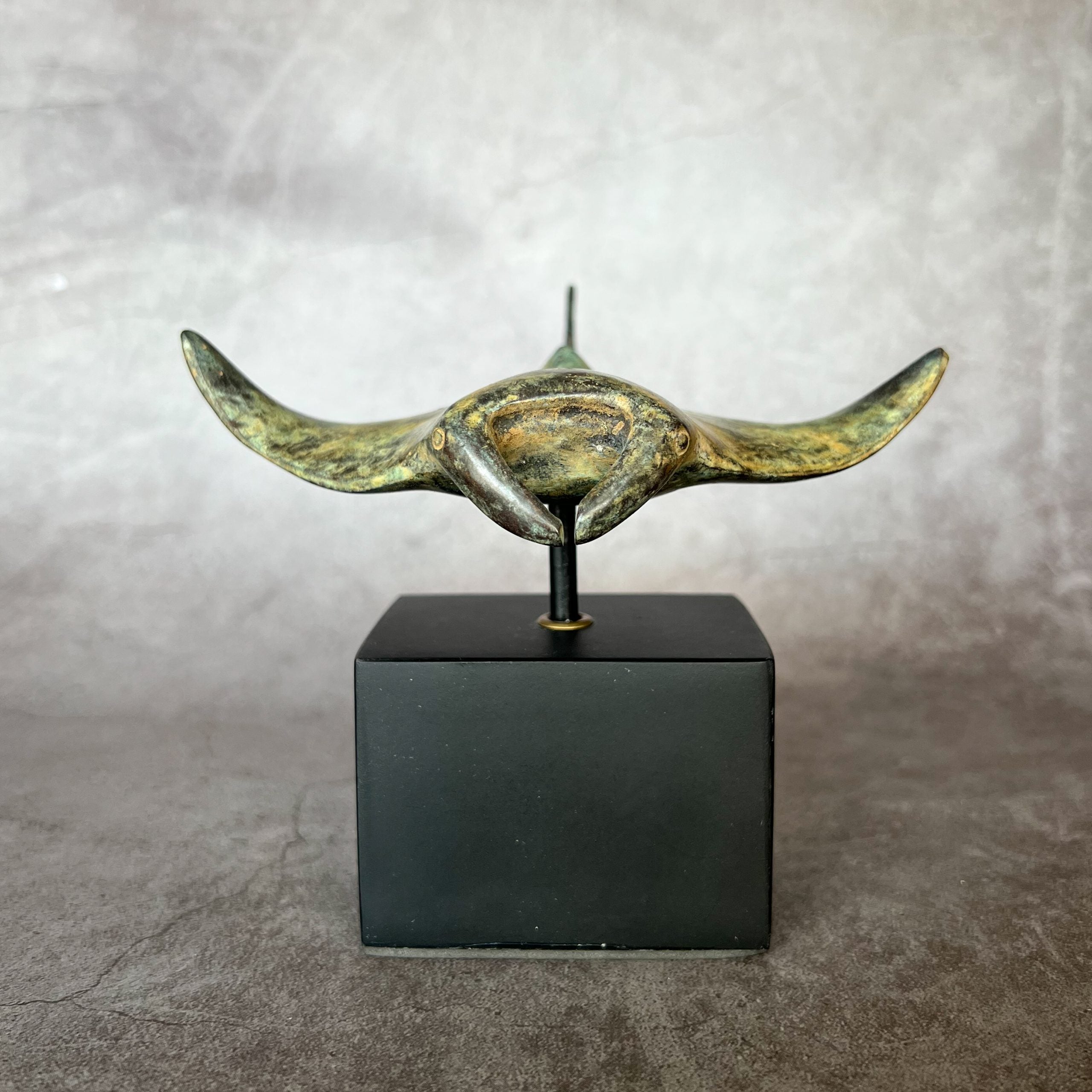 Manta Ray in Patinated Bronze, Small