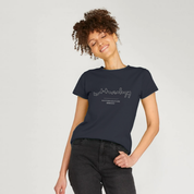 Womens Navy Crew Neck T-Shirt