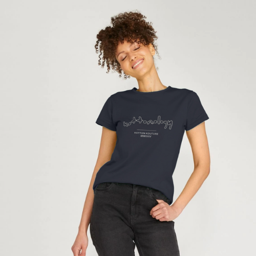 Womens Navy Crew Neck T-Shirt