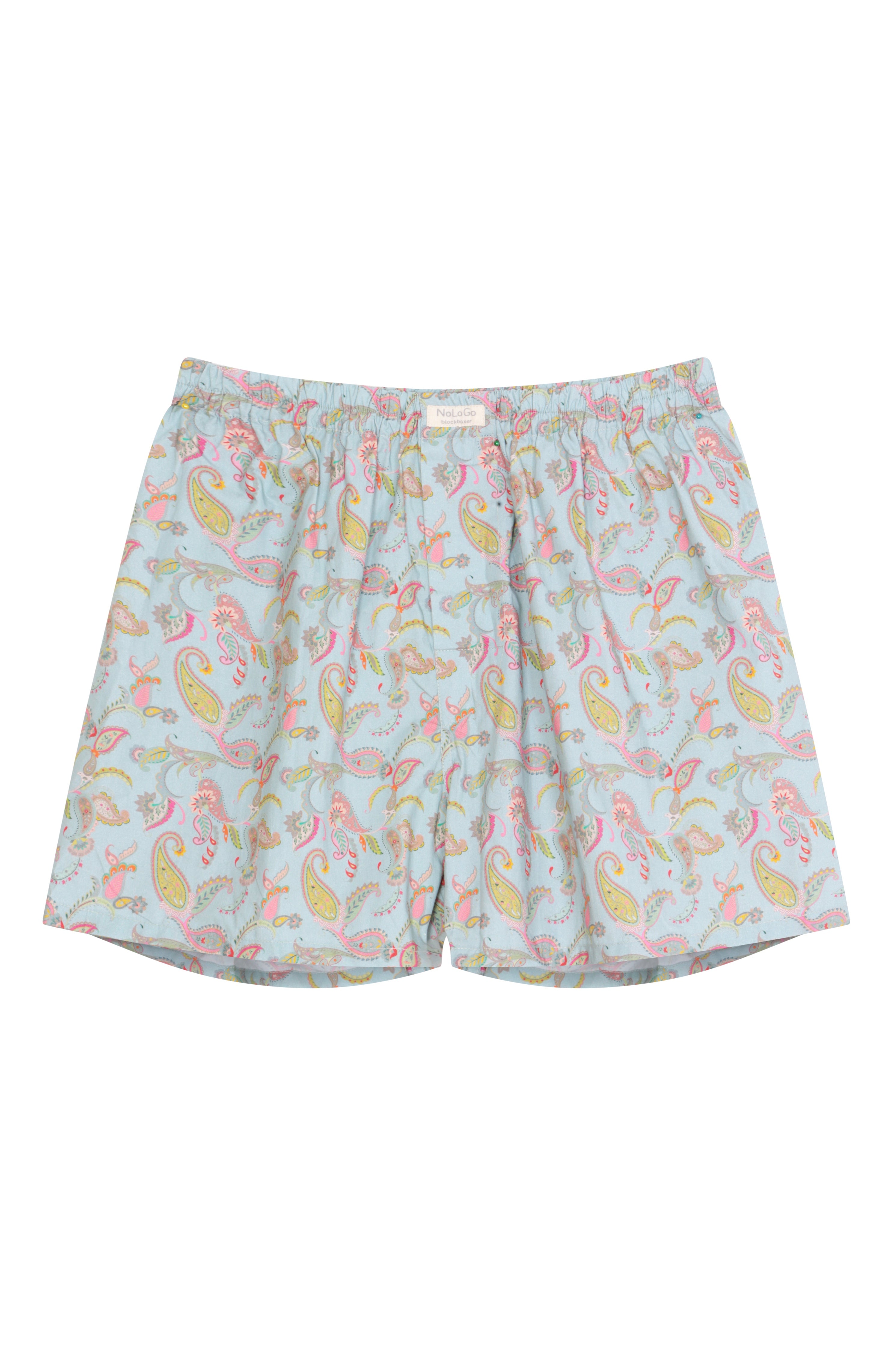 Paisley Print Boxers Boxer Short Cotton Dusty Blue