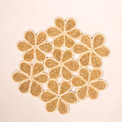 White and Natural Imbali Hexagon Placemat