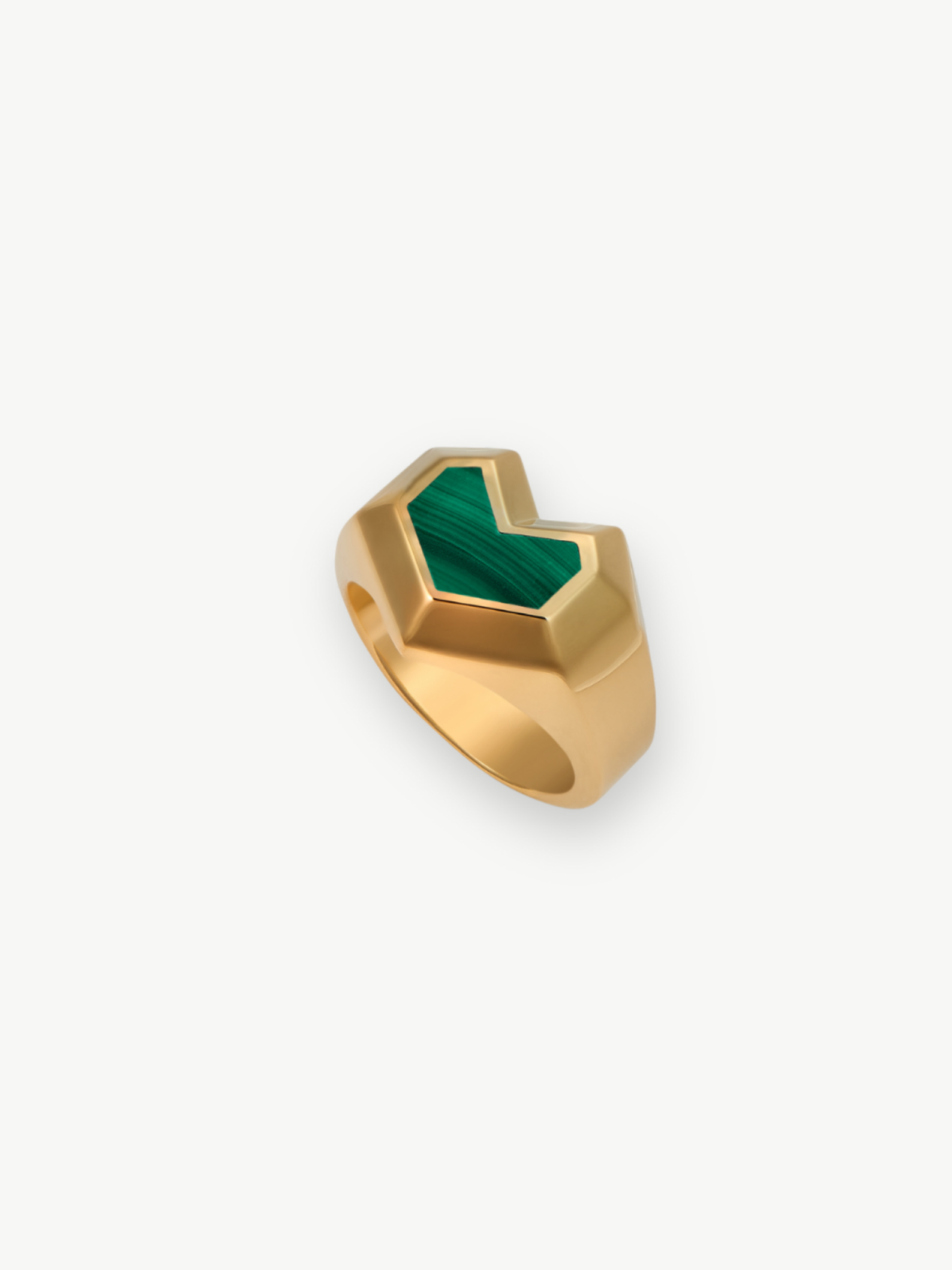 DARYL RING  18k Gold Plated - Malachite