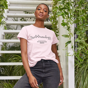 Womens Pink Crew Neck T-Shirt