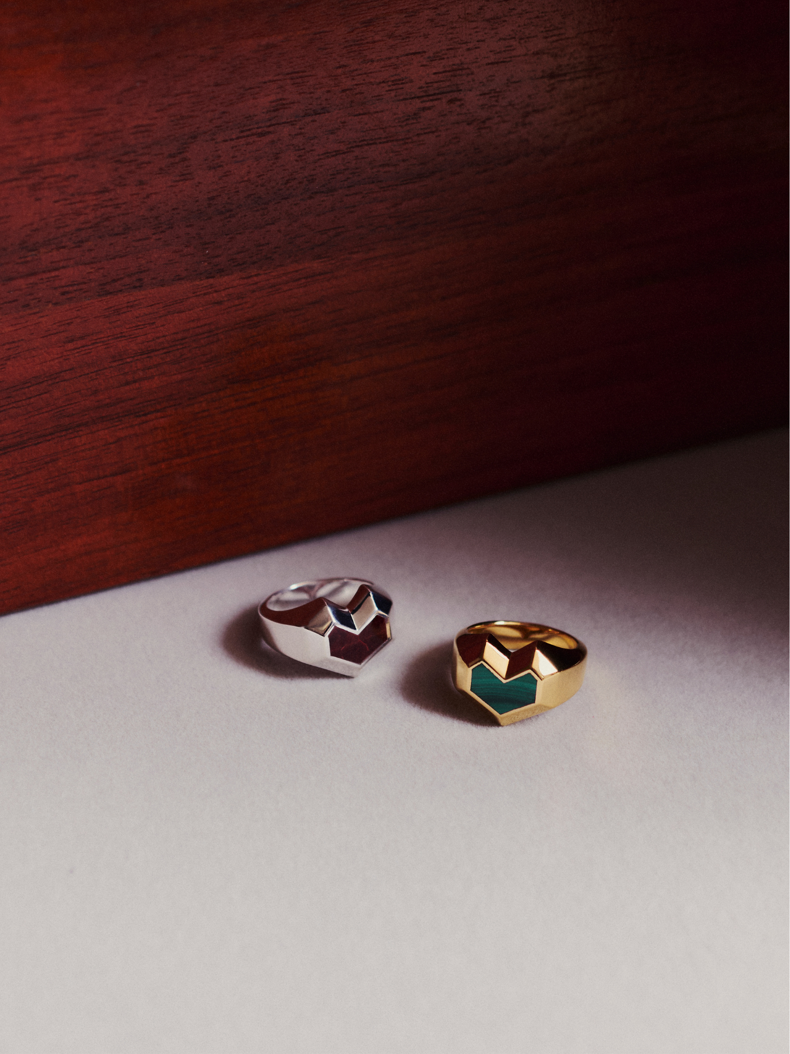 DARYL RING  18k Gold Plated - Malachite