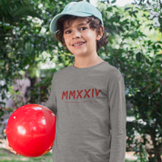 Boys Long Sleeve T-Shirt in Athletic Grey