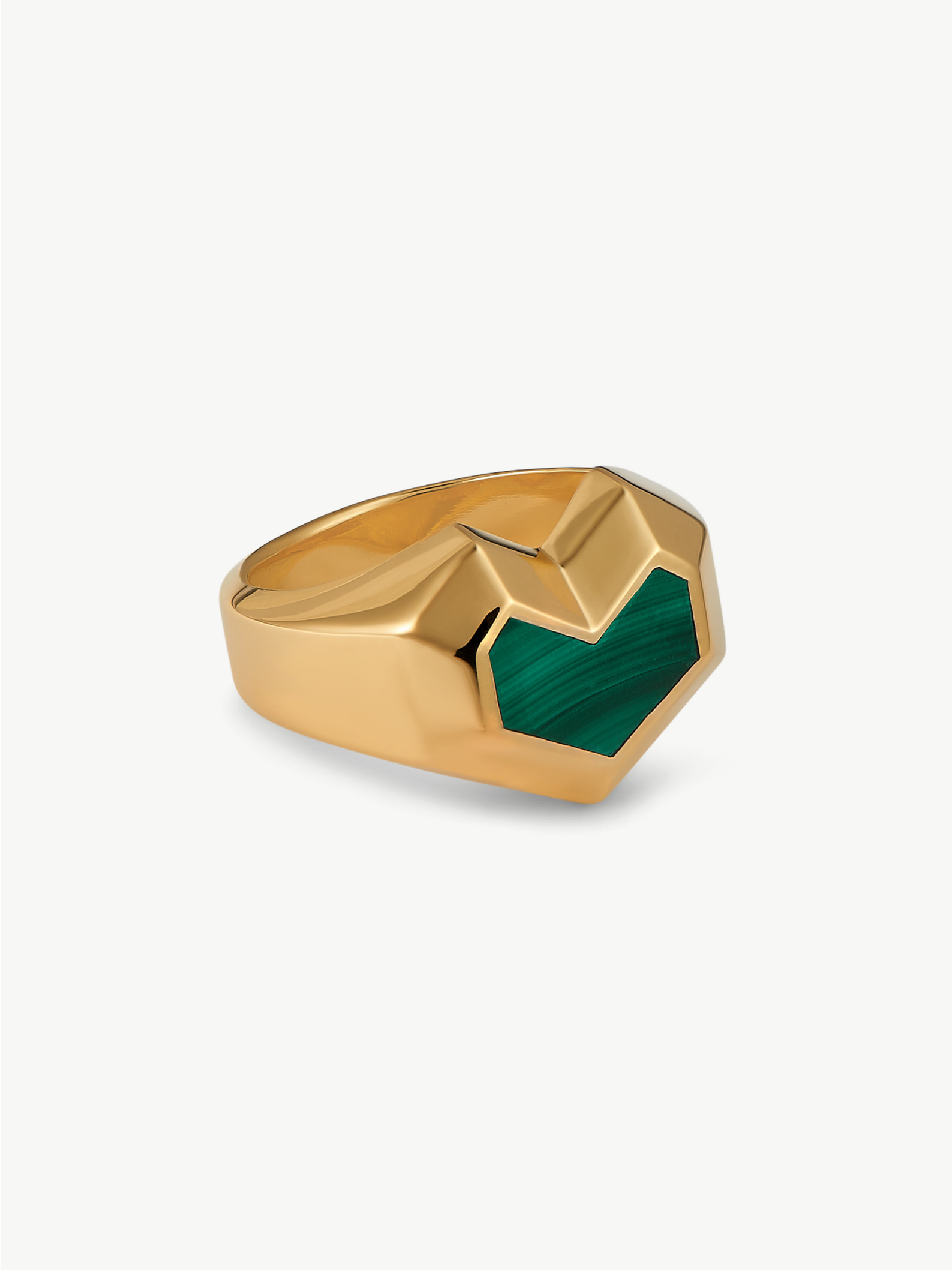 DARYL RING  18k Gold Plated - Malachite