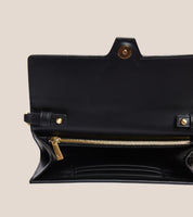 Luella Vegan Bio-Based Bamboo Leather Chain Purse in Black