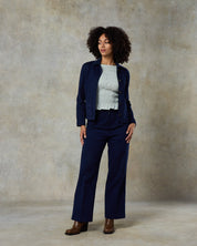 Womens Pacific Blue Cotton Trouser