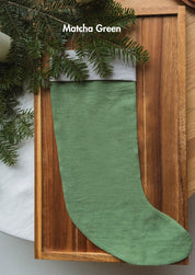 Linen Christmas Stocking