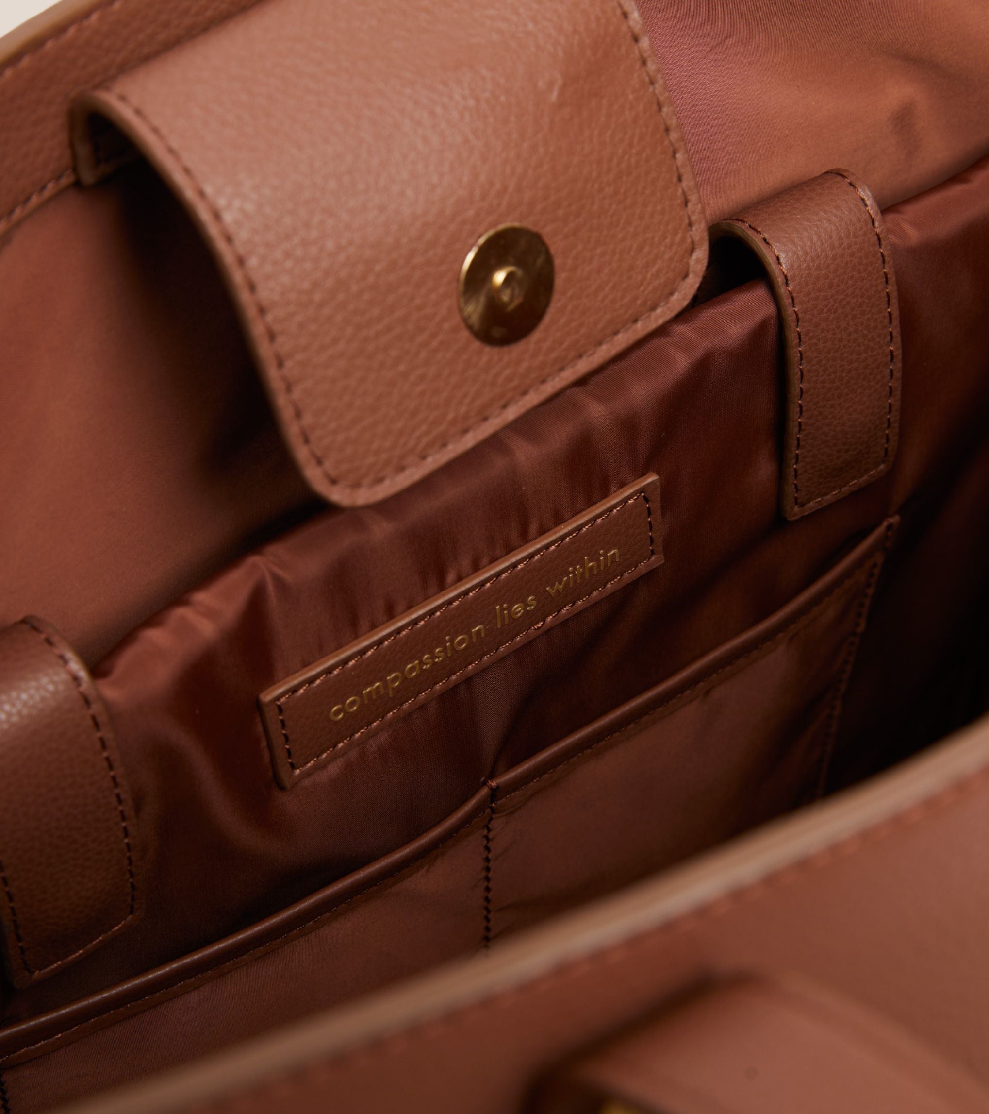 Honor Vegan Bio-Based Bamboo Leather Tote Bag in Brown