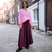 Judith Pointelle Stitch v Neck Jumper - Pink