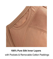 Ivory-Underwired Silk & Organic Cotton Full Cup Bra With Removable Paddings