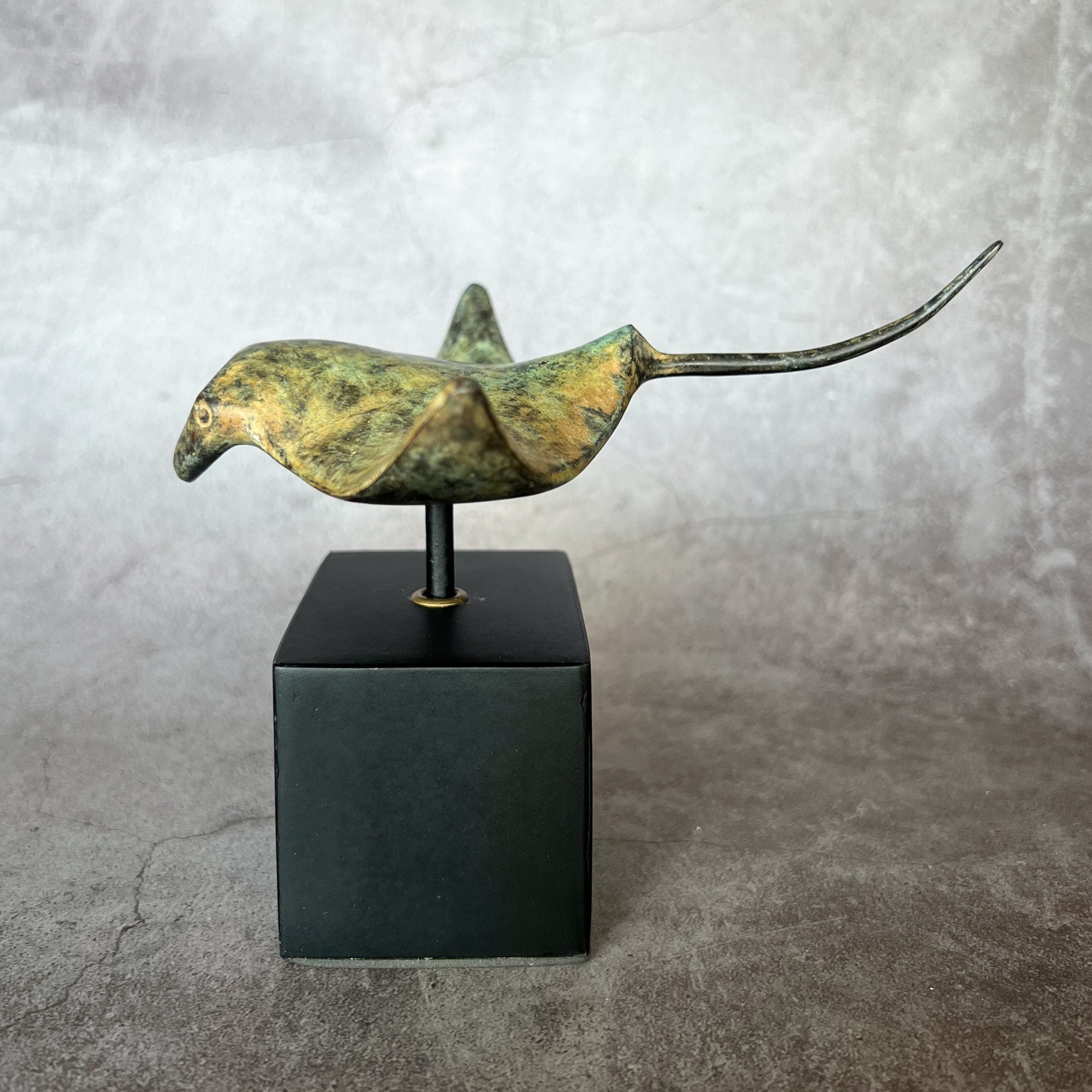 Manta Ray in Patinated Bronze, Small