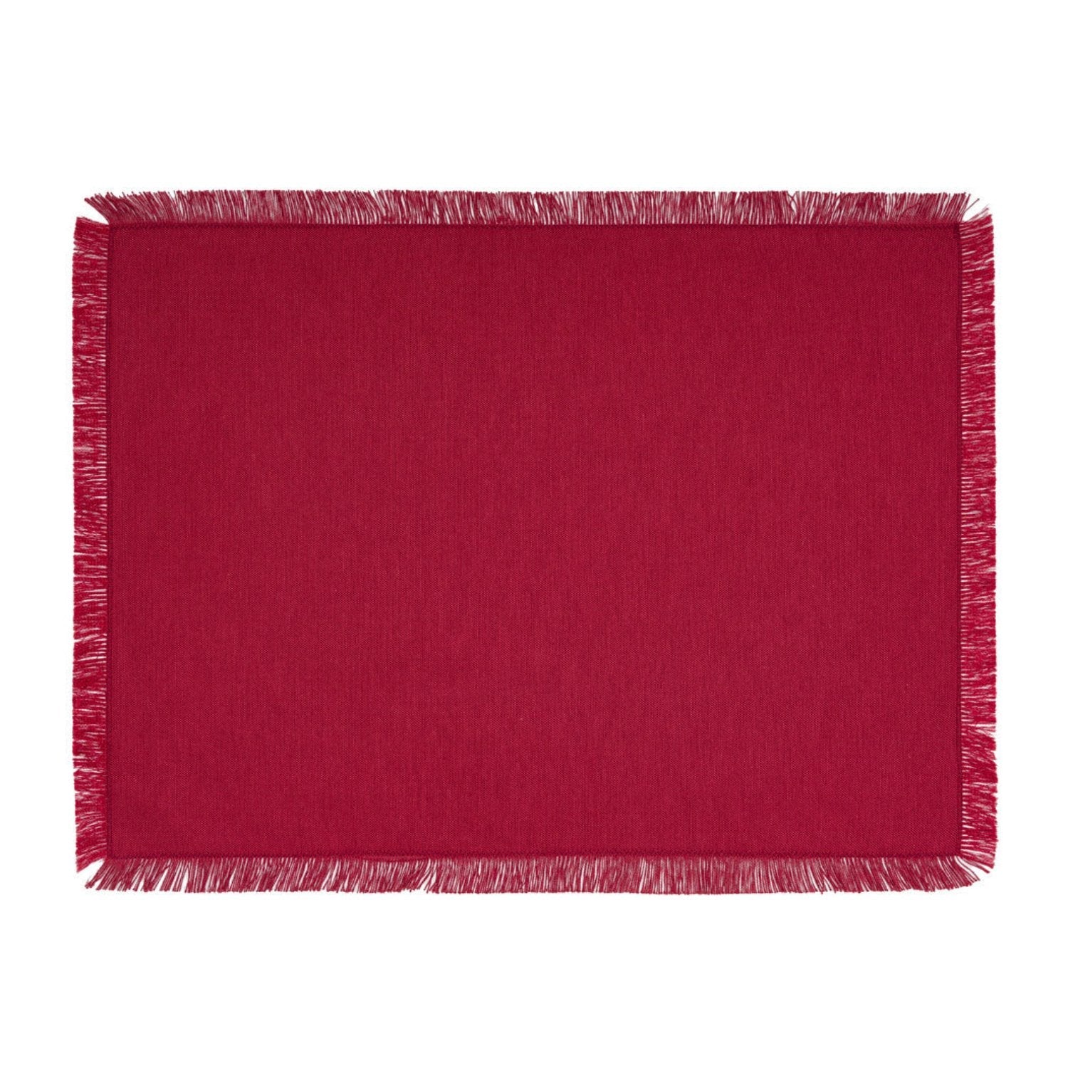 Burgundy Cotton Placemats (Set of 2)