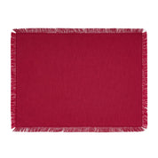 Burgundy Cotton Placemats (Set of 2)