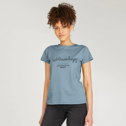 Womens Stone Blue Crew Neck T-Shirt