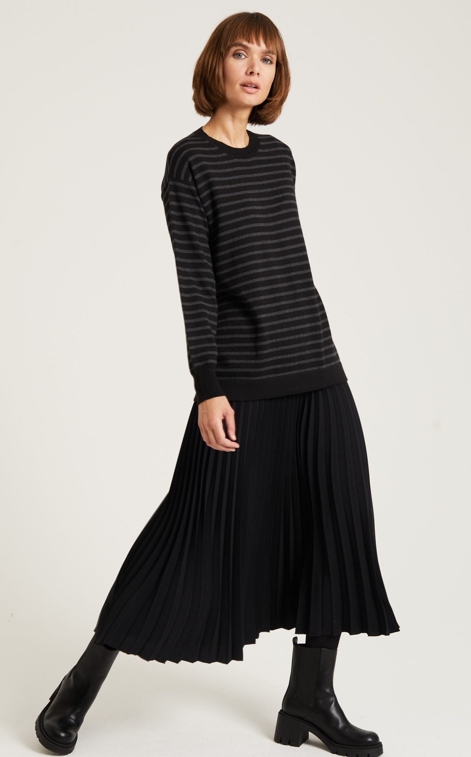 Breton Style Jumper, Black