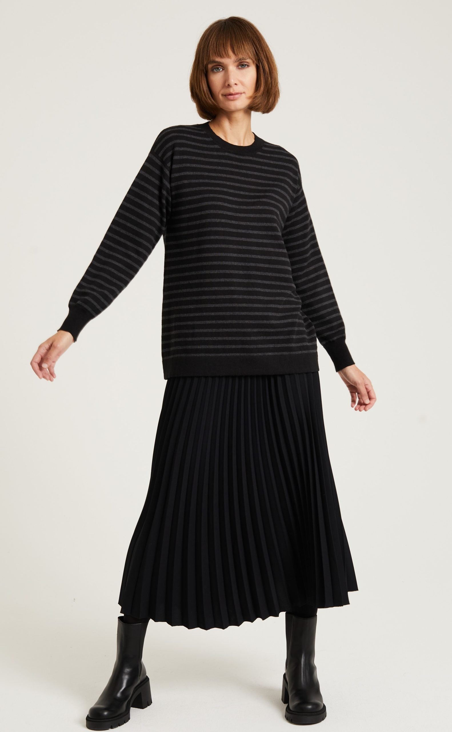 Breton Style Jumper, Black
