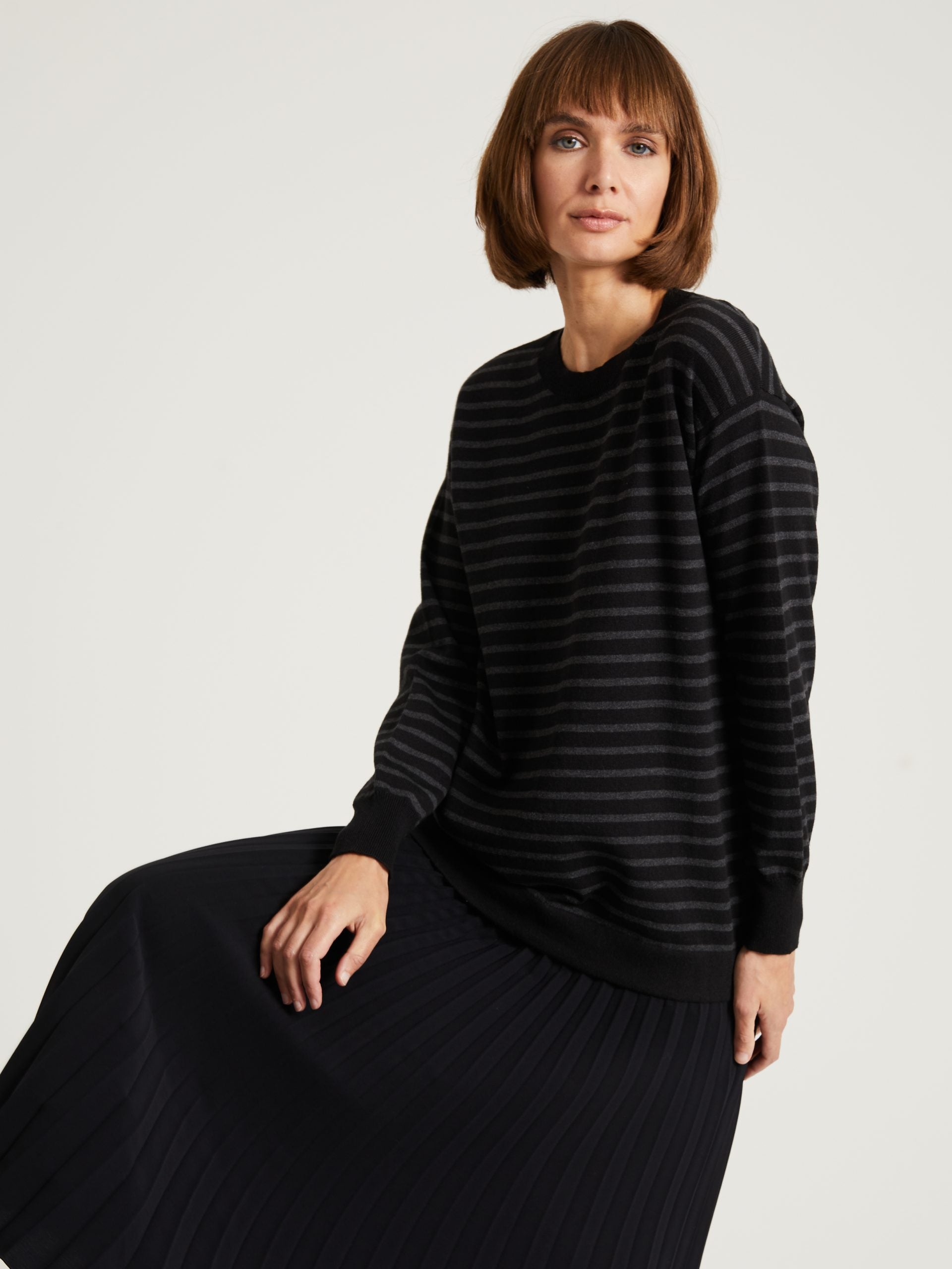 Breton Style Jumper, Black