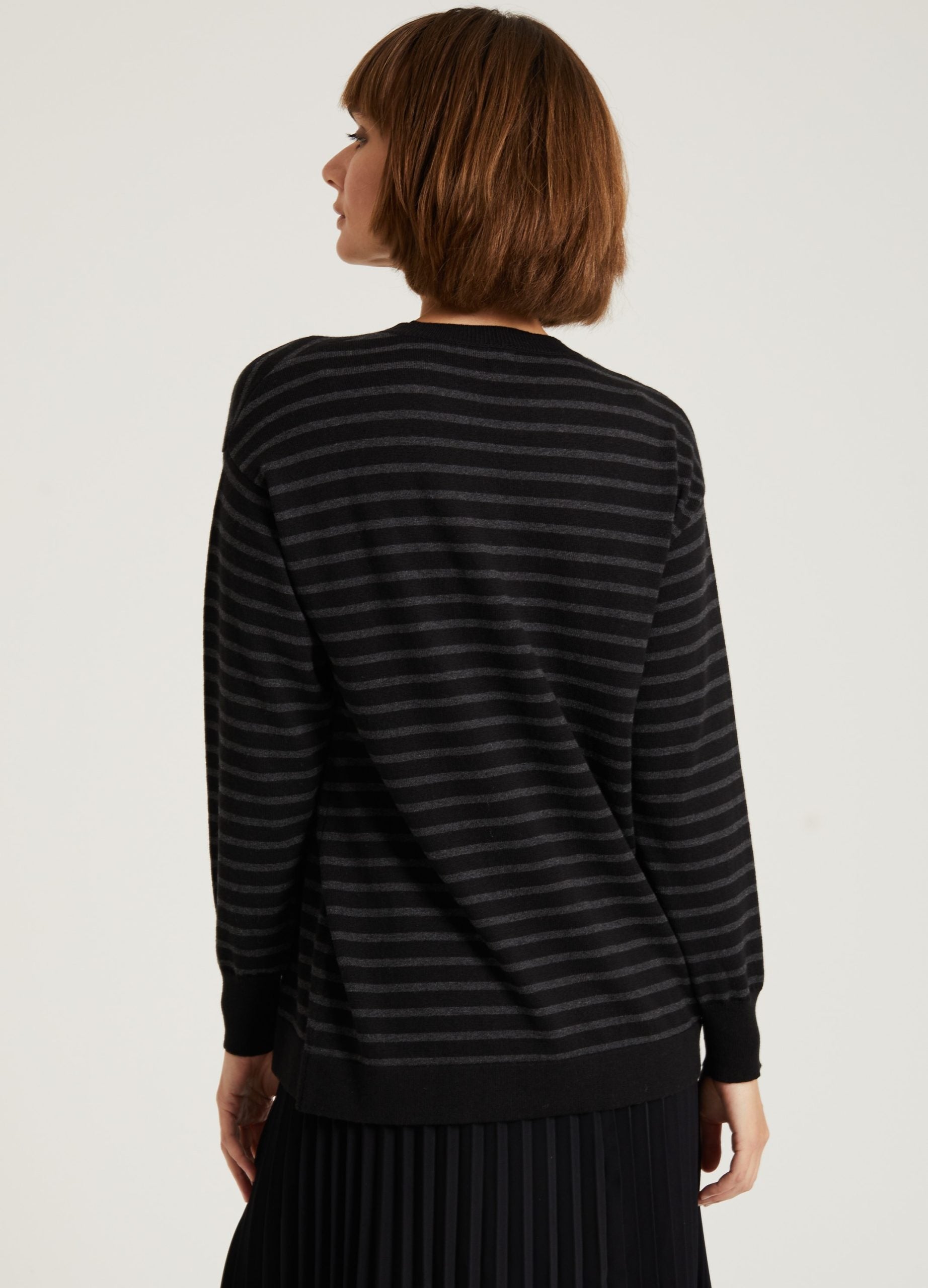 Breton Style Jumper, Black
