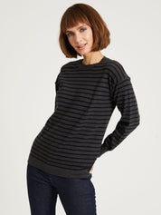 Breton Style Jumper, Grey