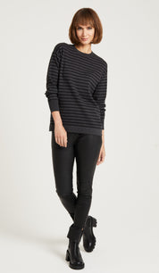 Breton Style Jumper, Grey