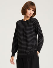 Breton Style Jumper, Black
