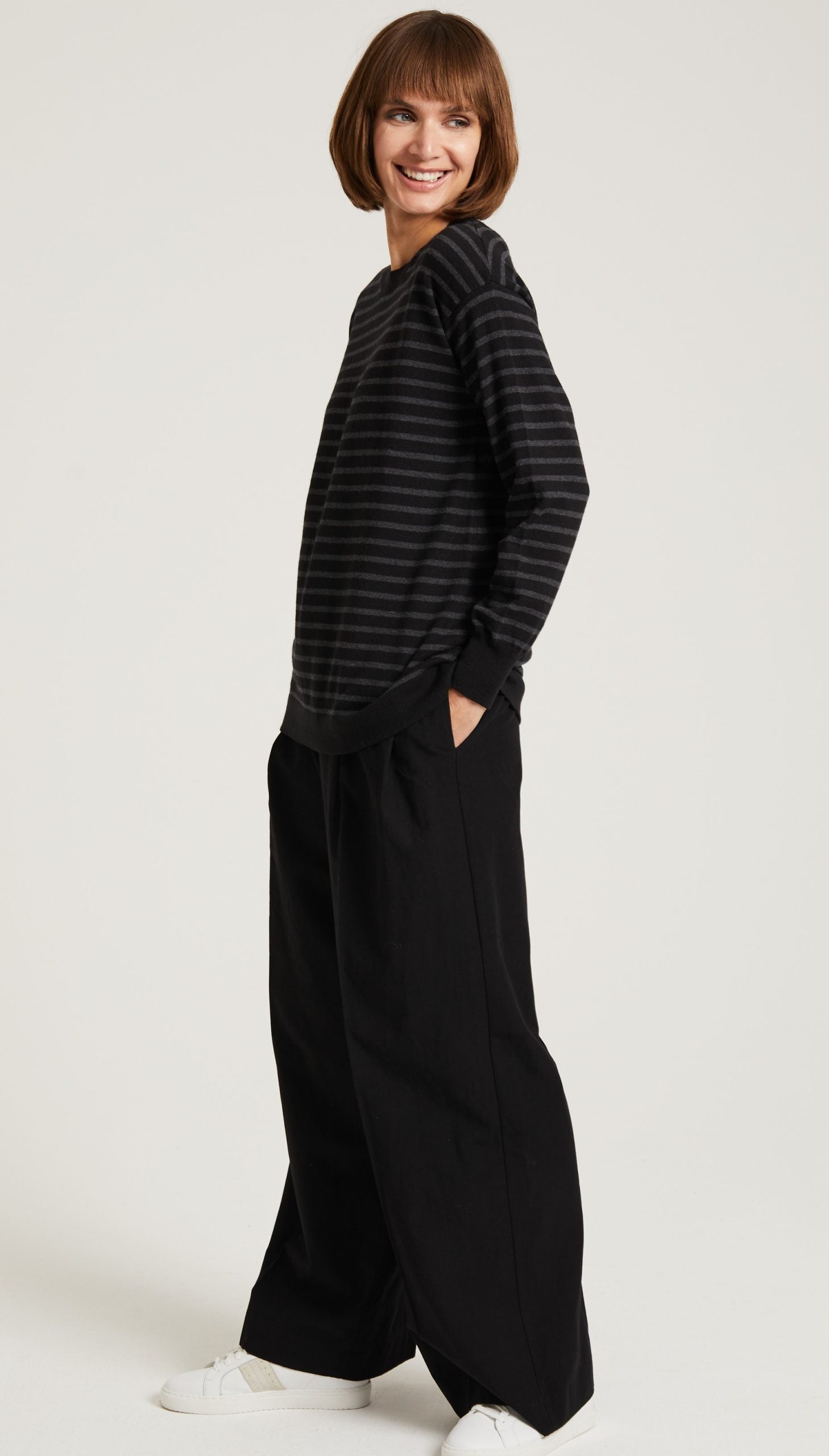 Breton Style Jumper, Black
