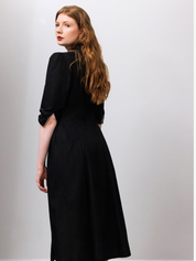 TALITHA MIDI DRESS  Organic Cotton Black