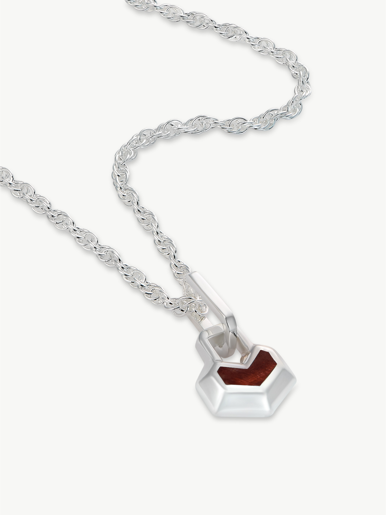 DARYL MINI NECKLACE  Sterling Silver - Red Tiger Eye