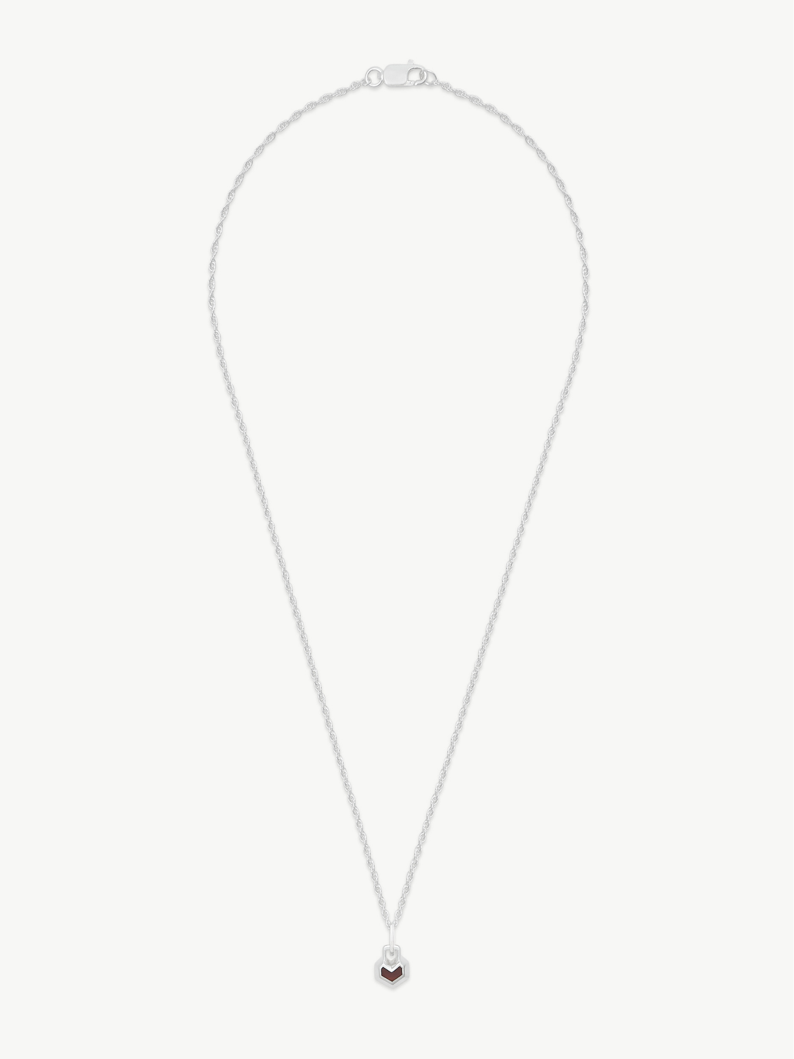 DARYL MINI NECKLACE  Sterling Silver - Red Tiger Eye