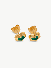 DARYL STUDS 18k Gold Plated - Malachite