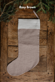 Linen Christmas Stocking