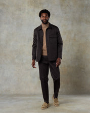 Batch 06 - Mens Dark Chocolate Wool Herringbone Trousers