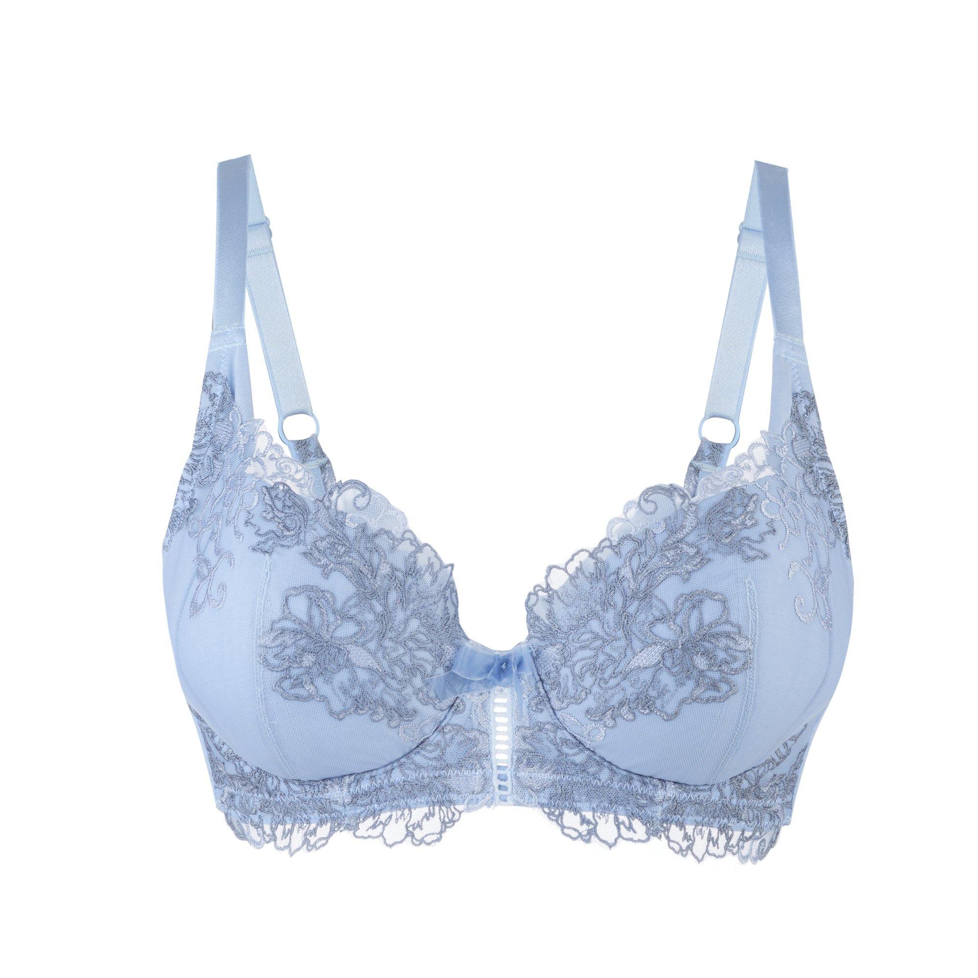Ashley Embroidery Silk & Organic Cotton Supportive Plunge Bra