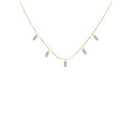 Rising Star 5 Baguette Diamond Dangle Necklace